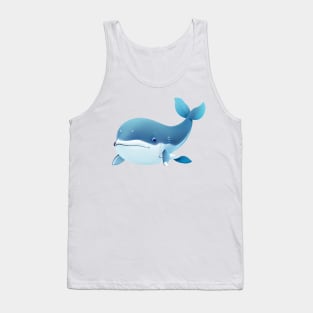 Cartoon/Kawaii Blue Whale Tank Top